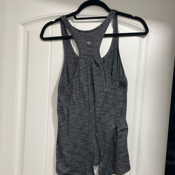 Lululemon Grey Tank Top w/ Slit in the Top and Bottom of Back - Picture 2 of 2